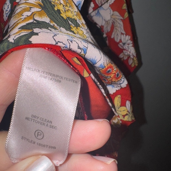 EUC Robert Rodriguez for Barneys New York Floral Butterfly Sleeve Top Size Small - Picture 6 of 8